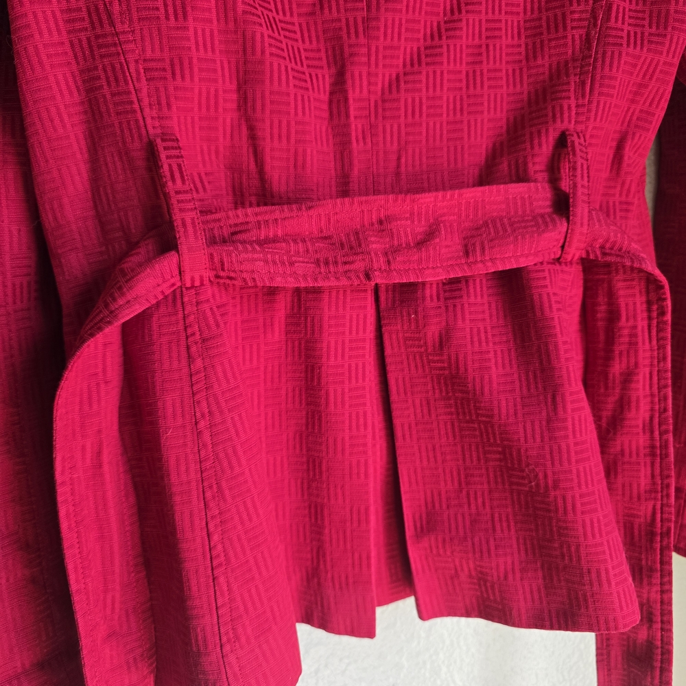 Mary Kay By Twinhill Womens Red Trench Coat. Made exclusively for Mary Kay - Picture 12 of 16